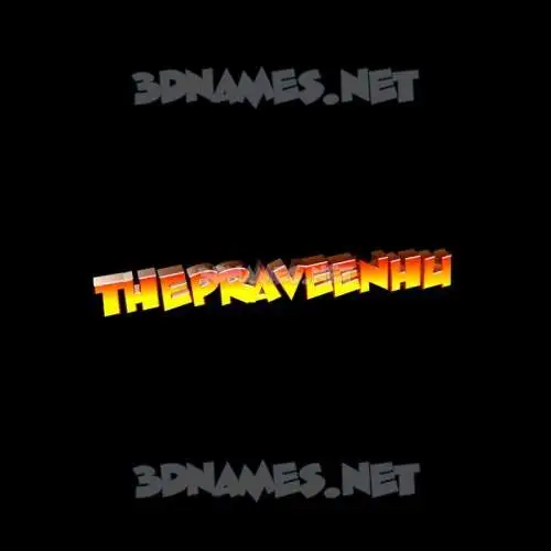 thepraveenhu in Black Background style - 3D name wallpaper