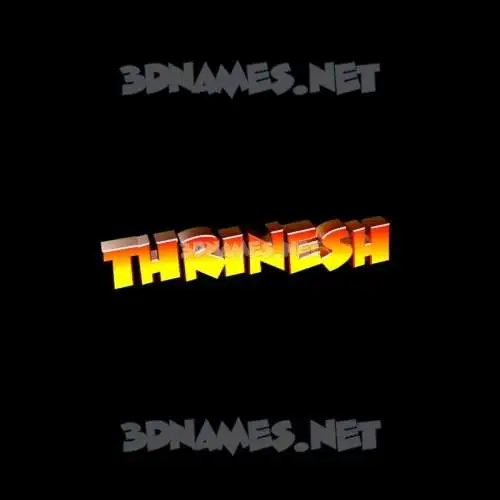 thrinesh in Black Background style - 3D name wallpaper