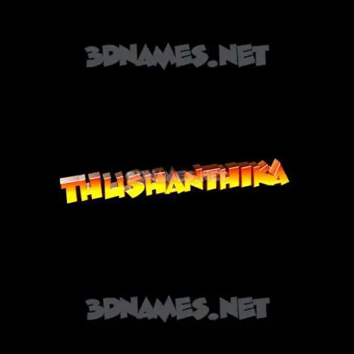 thushanthika in Black Background style - 3D name wallpaper