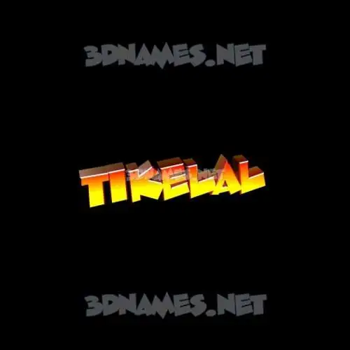tikelal in Black Background style - 3D name wallpaper