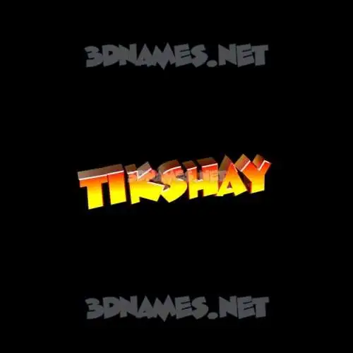 tikshay in Black Background style - 3D name wallpaper