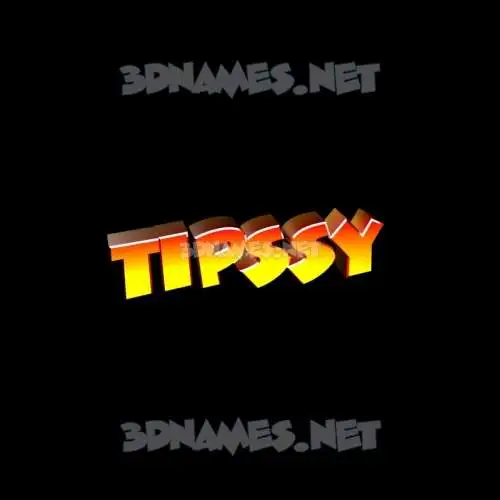 tipssy in Black Background style - 3D name wallpaper