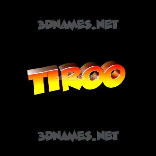 tiroo in Black Background style - 3D name wallpaper