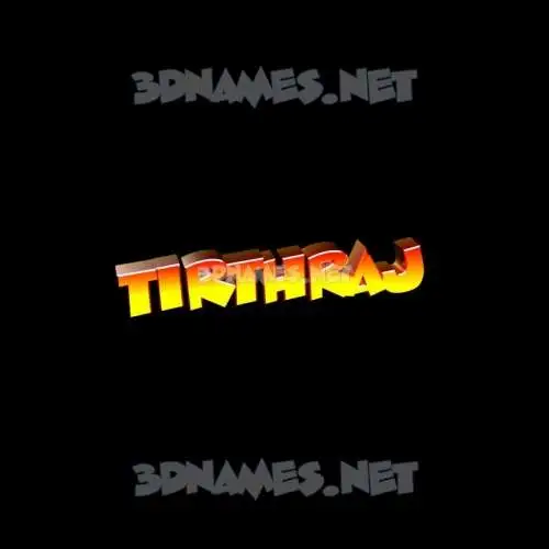 tirthraj in Black Background style - 3D name wallpaper