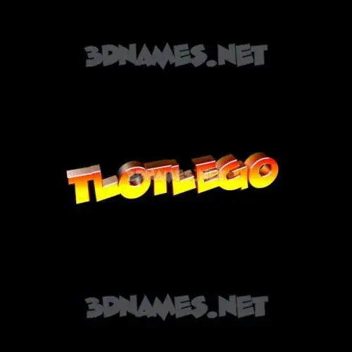 tlotlego in Black Background style - 3D name wallpaper
