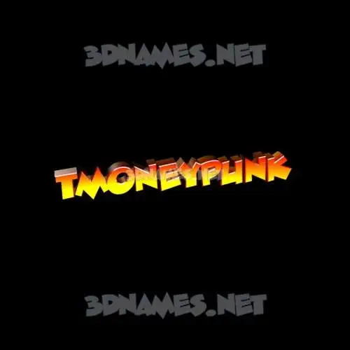 tmoneypunk in Black Background style - 3D name wallpaper