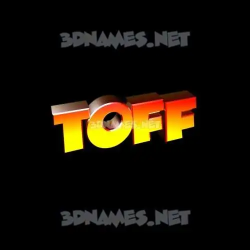 toff in Black Background style - 3D name wallpaper