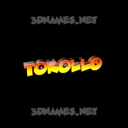 tokollo in Black Background style - 3D name wallpaper tokollo in Black Background style - 3D name wallpaper