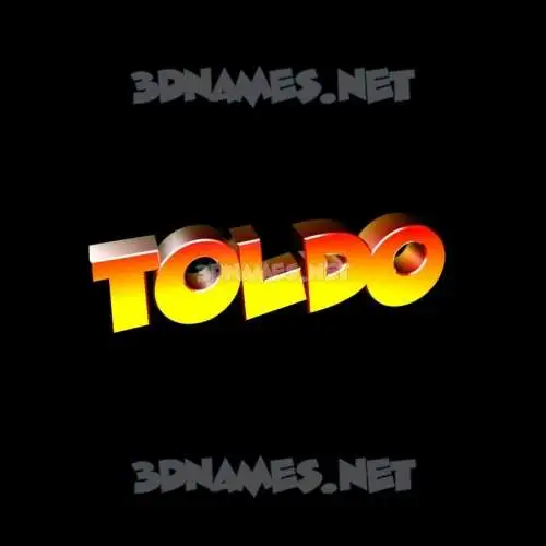 toldo in Black Background style - 3D name wallpaper