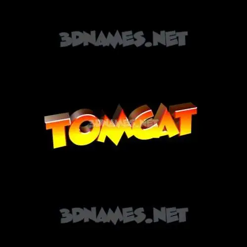 tomcat in Black Background style - 3D name wallpaper