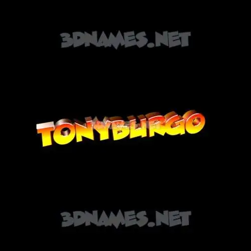 tonyburgo in Black Background style - 3D name wallpaper