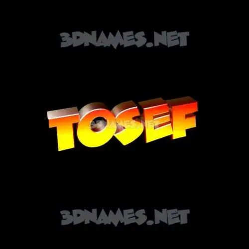 tosef in Black Background style - 3D name wallpaper