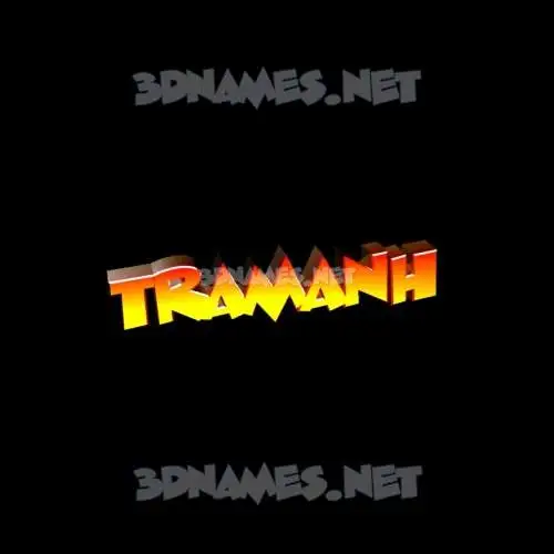 tramanh in Black Background style - 3D name wallpaper