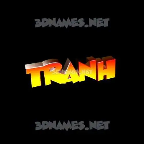tranh in Black Background style - 3D name wallpaper