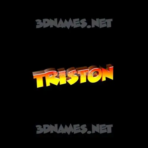 triston in Black Background style - 3D name wallpaper