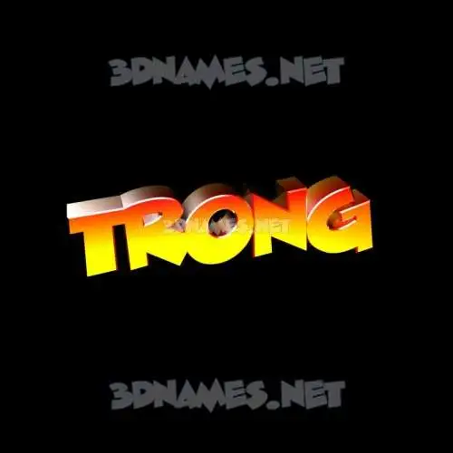 trong in Black Background style - 3D name wallpaper
