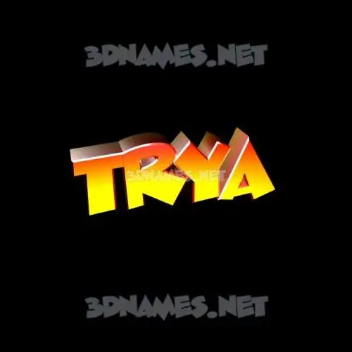 trya in Black Background style - 3D name wallpaper trya in Black Background style - 3D name wallpaper