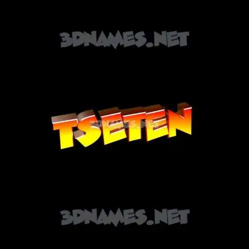 tseten in Black Background style - 3D name wallpaper