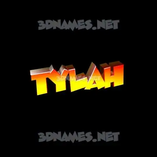 tylah in Black Background style - 3D name wallpaper