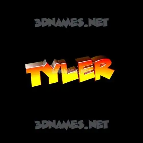tyler in Black Background style - 3D name wallpaper