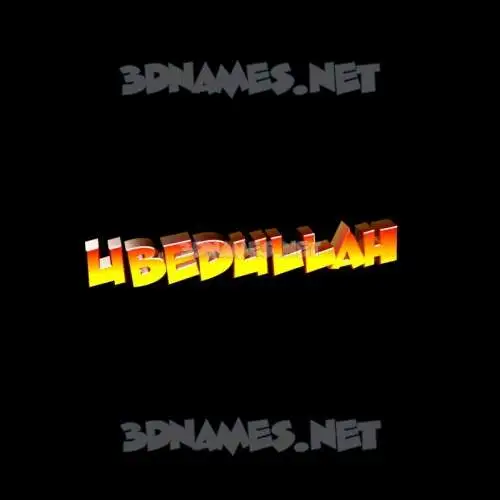 ubedullah in Black Background style - 3D name wallpaper