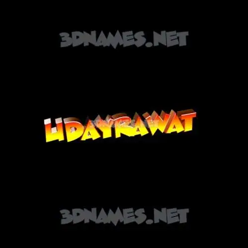 udayrawat in Black Background style - 3D name wallpaper