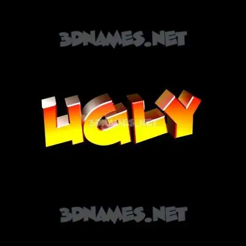 ugly in Black Background style - 3D name wallpaper ugly in Black Background style - 3D name wallpaper