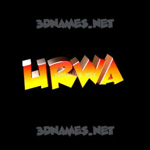 urwa in Black Background style - 3D name wallpaper