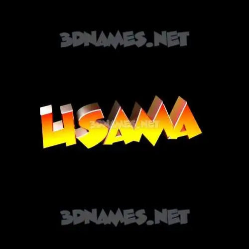 usama in Black Background style - 3D name wallpaper
