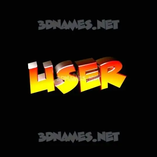 user in Black Background style - 3D name wallpaper