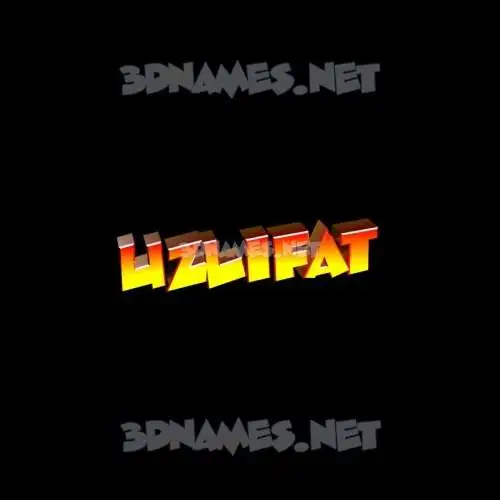uzlifat in Black Background style - 3D name wallpaper uzlifat in Black Background style - 3D name wallpaper