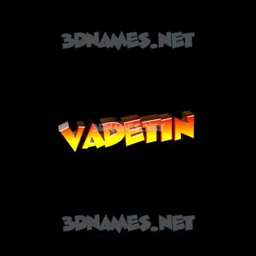 vadetin in Black Background style - 3D name wallpaper