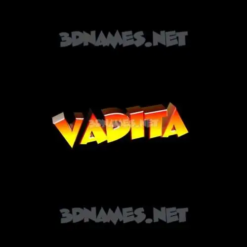 vadita in Black Background style - 3D name wallpaper