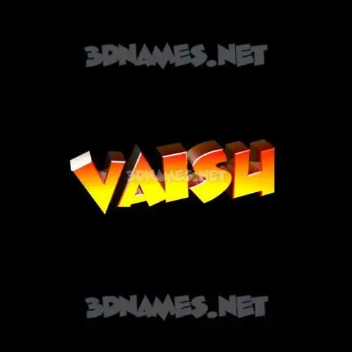 vaisu in Black Background style - 3D name wallpaper