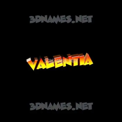 valentia in Black Background style - 3D name wallpaper