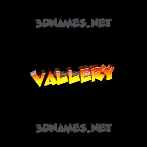 vallery in Black Background style - 3D name wallpaper