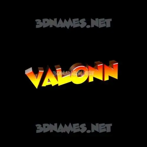 valonn in Black Background style - 3D name wallpaper
