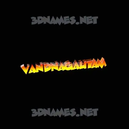vandnagautam in Black Background style - 3D name wallpaper