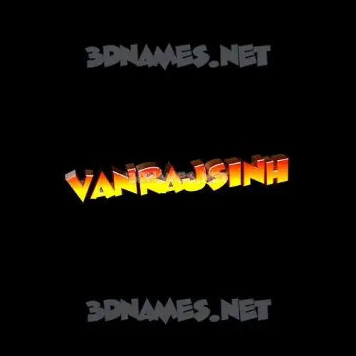 vanrajsinh in Black Background style - 3D name wallpaper
