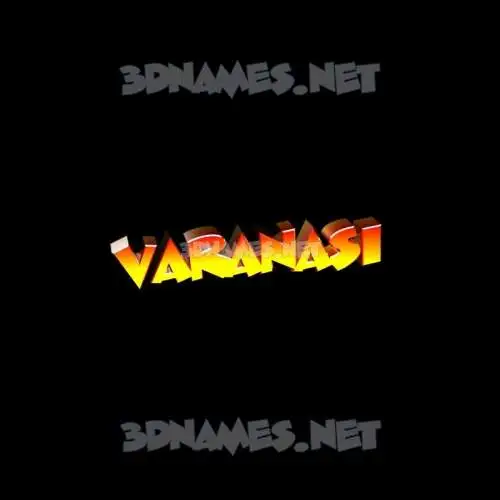 varanasi in Black Background style - 3D name wallpaper