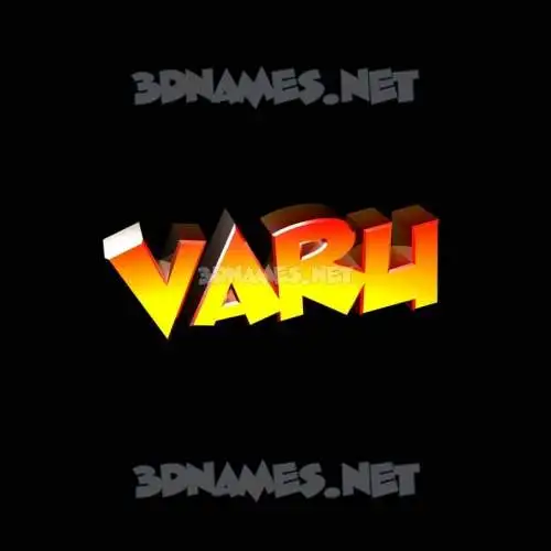 varu in Black Background style - 3D name wallpaper