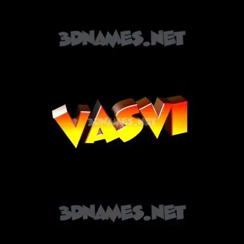 vasvi in Black Background style - 3D name wallpaper