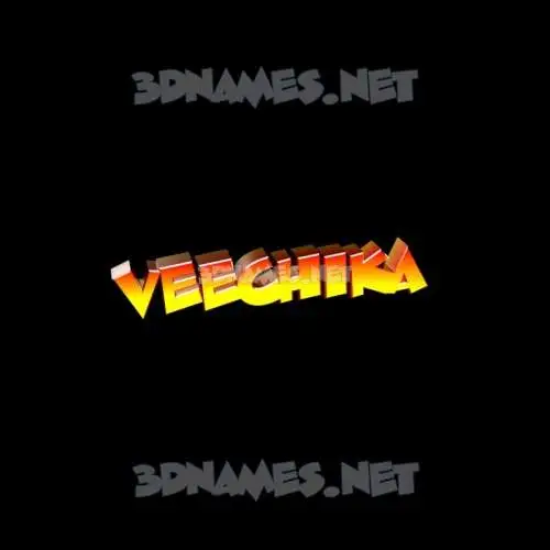 veechika in Black Background style - 3D name wallpaper