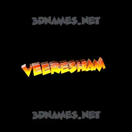 veeresham in Black Background style - 3D name wallpaper