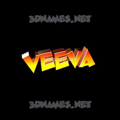 veeva in Black Background style - 3D name wallpaper