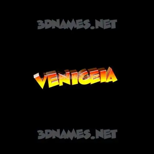 veniceia in Black Background style - 3D name wallpaper