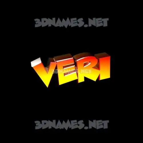 veri in Black Background style - 3D name wallpaper
