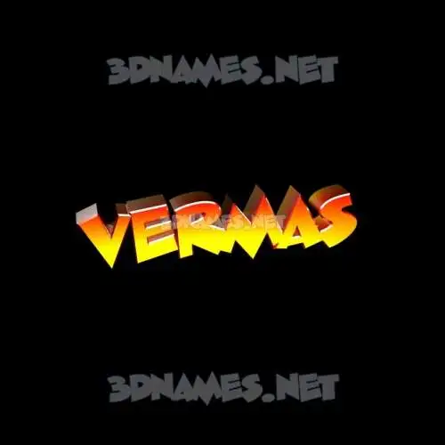 vermas in Black Background style - 3D name wallpaper