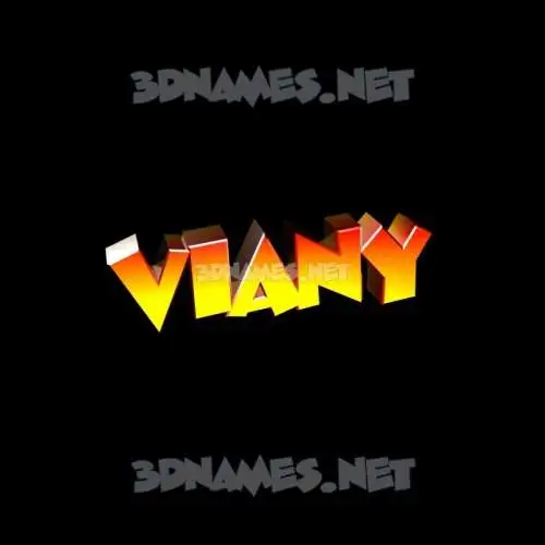 viany in Black Background style - 3D name wallpaper