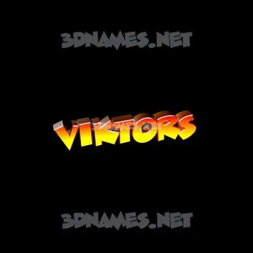viktors in Black Background style - 3D name wallpaper